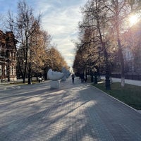 Photo taken at Аллея скульптур by Naran on 11/4/2021