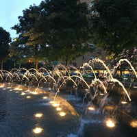 Photo taken at Columbus Circle Fountain by Elizabeth F. on 8/30/2016