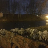 Photo taken at Озеро в Лопатинском саду (с мостом) by Yana V. on 11/11/2017