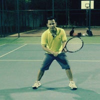 Photo taken at Lapangan Tenis Komp. Bappenas by Antony C. on 9/30/2012