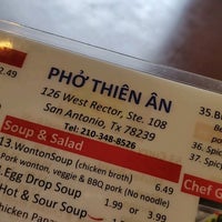 Menu Pho Thien An Vietnamese Restaurant