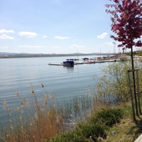 Photo taken at Mogan Lake by Esra Burcu E. on 4/29/2013