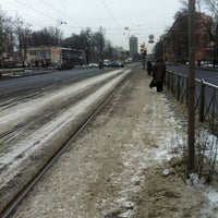 Photo taken at Трамв. остановка &amp;quot;Лесной проспект&amp;quot; by Aleks 7. on 1/21/2014
