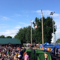 Photo taken at Lumberjack Show Stage -MN State Fair by Jon W. on 8/30/2014