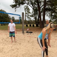 Photo taken at Memorial Park Sand Volleyball Court by Kristen T. on 11/27/2019