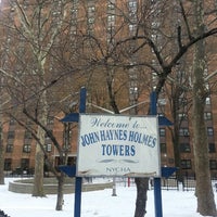 Photo taken at Holmes Towers - NYCHA by Jay D. on 12/19/2013