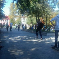 Photo taken at Сквер им. Сигеки Мори by Евгения М. on 9/16/2012
