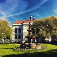 Photo taken at Park na náměstí 14. října (2. část: s Medvědí fontánou) by Alexey S. on 5/3/2017
