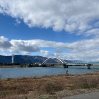 Photo taken at 立田大橋 by sakaneya on 1/27/2024