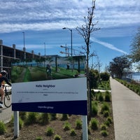 Photo taken at Elliott Bay Trail/Terminal 91 Bike Path - North End by Kerry M. on 4/10/2020