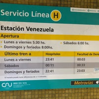 Photo taken at Estación Venezuela [Línea H] by krollian on 11/28/2018