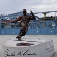 Photo taken at Jackie Robinson Statue by Andre H. on 5/29/2018
