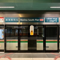 Photo taken at Marina South Pier MRT Station (NS28) by C. J. on 10/25/2019
