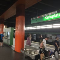 Photo taken at U Karlsplatz by Evan S. on 6/9/2017