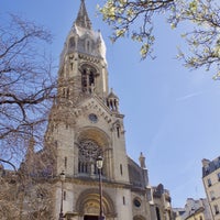 Photo taken at Église Notre-Dame de la Croix by Mike on 4/8/2018