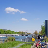 Photo taken at Archipel des Berges de Seine | Jardin flottant Niki de Saint Phalle by Mike on 5/1/2016