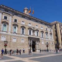 Photo taken at Plaça de Sant Jaume by Mike on 5/15/2015