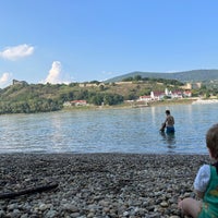 Photo taken at Right bank of the Danube River (opposite of Devin) by Dadina S. on 8/19/2023