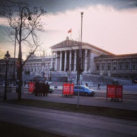 Photo taken at H Stadiongasse / Parlament by Ar T. on 3/2/2013