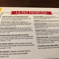 Photo taken at La Paz Mexican Restaurant by Greg D. on 8/26/2018