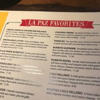 Photo taken at La Paz Mexican Restaurant by Greg D. on 10/2/2018