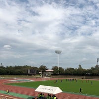 Photo taken at 三ツ沢公園陸上競技場 by kaori n. on 10/20/2019
