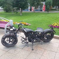 Photo taken at Скульптура «Мотоцикл» by David K. on 8/24/2014