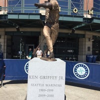 Photo taken at Ken Griffey Jr statue by Beer J. on 5/7/2017