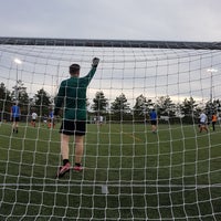 Photo taken at Chobham Academy Football Pitch by Mitchell M. on 8/1/2017