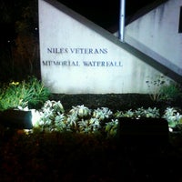 Photo taken at Niles Veteran&amp;#39;s Memorial Waterfall by Danyel T. on 10/16/2012