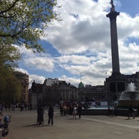 Photo taken at Trafalgar Square by Justin L. on 5/8/2013