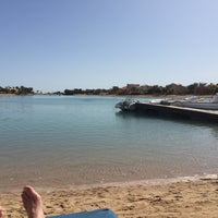 Photo taken at Lagoon at The Three Corners Rihana Resort El Gouna by Geert O. on 3/24/2015