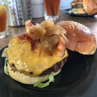 Photo taken at Rocket Burger Cafe by Vonatron L. on 9/14/2018