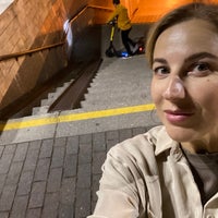 Photo taken at metro Chornaya Rechka by Valentina on 8/18/2021