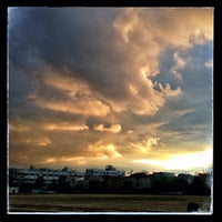 Photo taken at Nihon University Track and Field Stadium by Takahiro Y. on 12/29/2012