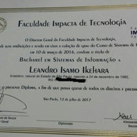 Photo taken at Faculdade Impacta de Tecnologia (FIT) by Leandro I. on 10/4/2017