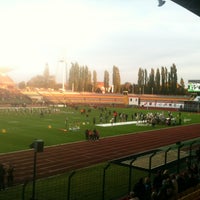 Photo taken at Friedrich-Ludwig-Jahn-Stadion by Paulina G. on 10/13/2012