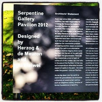 Photo taken at Serpentine Pavilion 2011 - 2012 by All About Drama on 10/4/2012