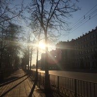 Photo taken at Остановка «Сквер Танкистов» by sasha b. on 3/9/2015