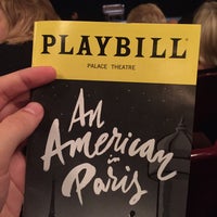 Photo taken at An American In Paris at The Palace Theatre by Ron Z. on 10/4/2016