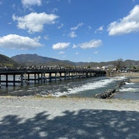 Photo taken at Togetsu-kyo Bridge by Ratchayothin S. on 3/3/2024