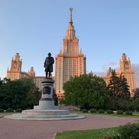 Photo taken at Памятник Ломоносову by Denis S. on 8/10/2019