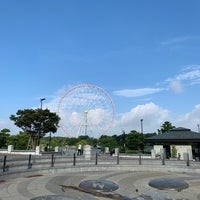 Photo taken at Kasai Rinkai Park Fountain by くそむし on 8/15/2023