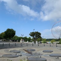 Photo taken at Kasai Rinkai Park Fountain by くそむし on 8/18/2023