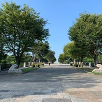 Photo taken at Kasai Rinkai Park Fountain by くそむし on 8/19/2023