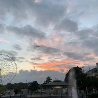 Photo taken at Kasai Rinkai Park Fountain by くそむし on 8/16/2023