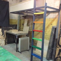 Снимок сделан в Общественная столярная мастерская &amp;quot;Механические деревянные шестеренки&amp;quot; пользователем Alexandra B. 12/28/2012