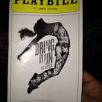 Photo taken at BRING IT ON @ St. James Theater by Christine S. on 12/16/2012