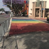 Photo taken at West Hollywood Rainbow Crosswalks by Richard G. on 6/9/2019