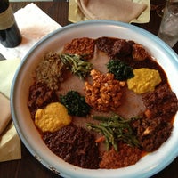 Photo taken at Queen Sheba Ethiopian Restaurant by Vanessa P. on 6/25/2013